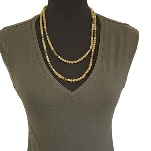 Vintage Fall Greens and Gold Necklace